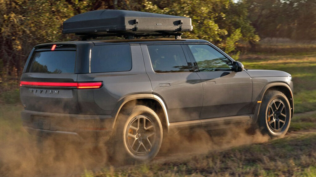 2027 Rivian R2 in Catalina Blue - the all-new midsize electric SUV starting at $57,990 with 656 horsepower and 330 miles range